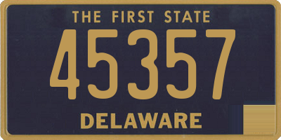 DE license plate 45357