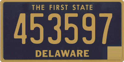DE license plate 453597