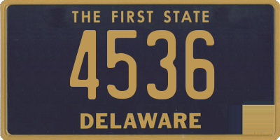 DE license plate 4536