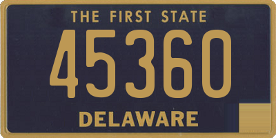 DE license plate 45360