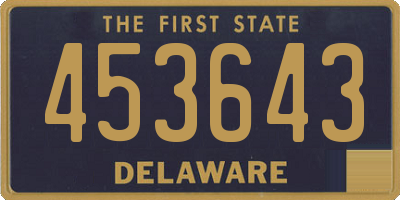 DE license plate 453643
