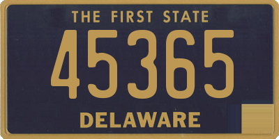 DE license plate 45365
