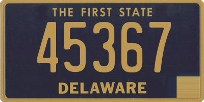 DE license plate 45367