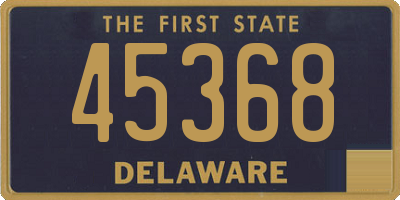 DE license plate 45368