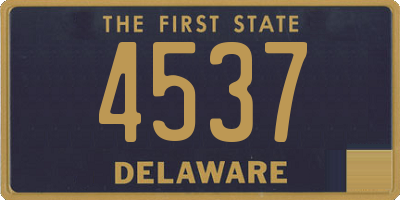 DE license plate 4537