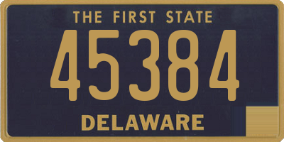 DE license plate 45384