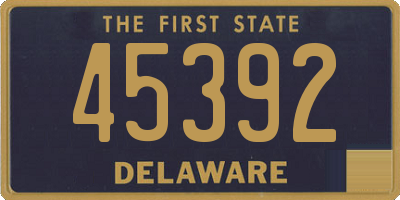DE license plate 45392