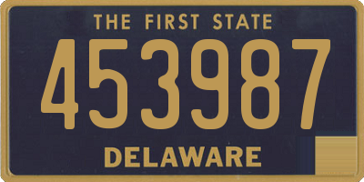 DE license plate 453987