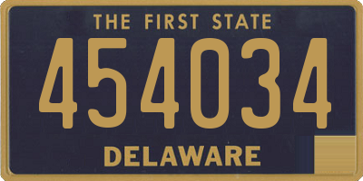 DE license plate 454034