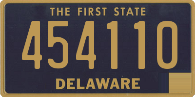 DE license plate 454110