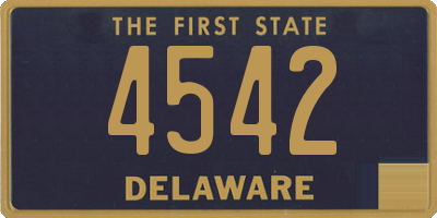 DE license plate 4542