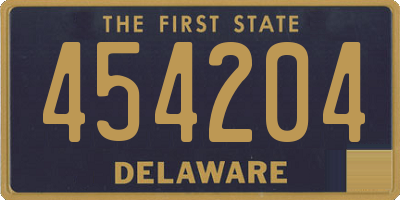 DE license plate 454204