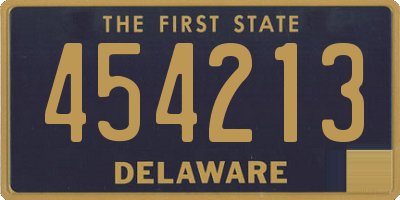 DE license plate 454213