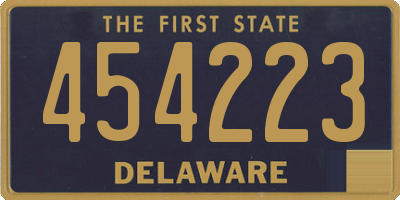 DE license plate 454223