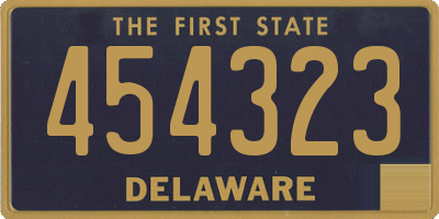 DE license plate 454323