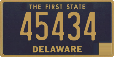 DE license plate 45434