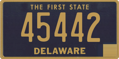 DE license plate 45442