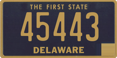 DE license plate 45443