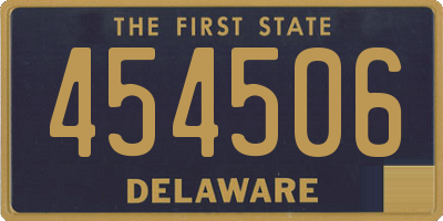 DE license plate 454506