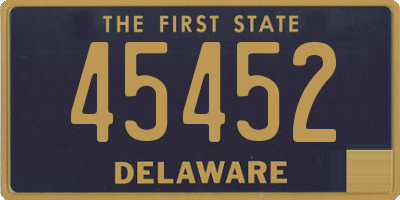 DE license plate 45452