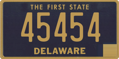 DE license plate 45454