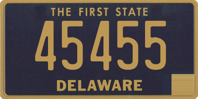 DE license plate 45455