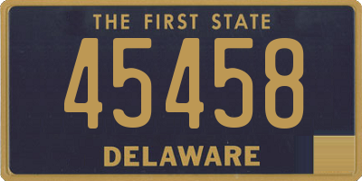 DE license plate 45458