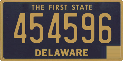 DE license plate 454596