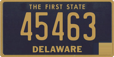 DE license plate 45463