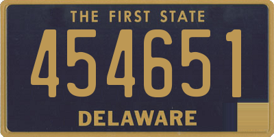 DE license plate 454651