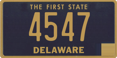 DE license plate 4547