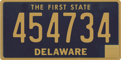 DE license plate 454734