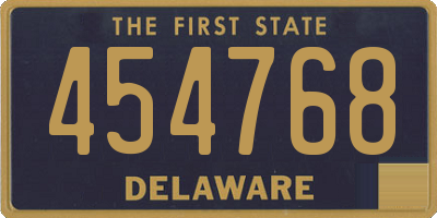DE license plate 454768