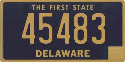 DE license plate 45483