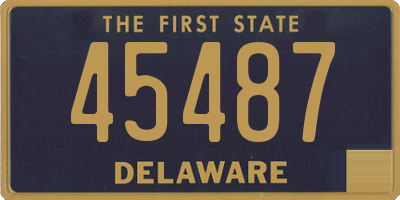 DE license plate 45487