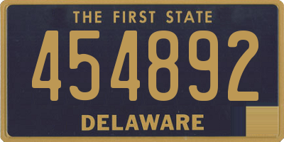 DE license plate 454892