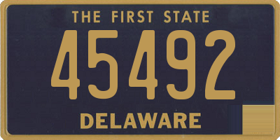 DE license plate 45492