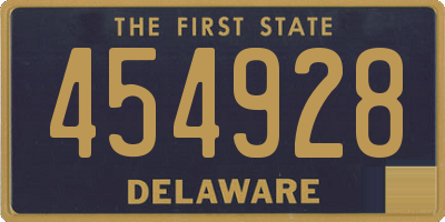 DE license plate 454928