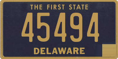 DE license plate 45494