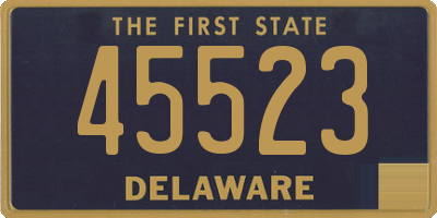 DE license plate 45523
