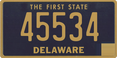 DE license plate 45534