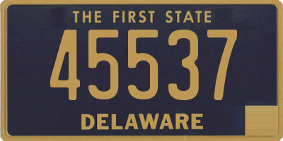 DE license plate 45537