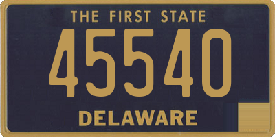 DE license plate 45540