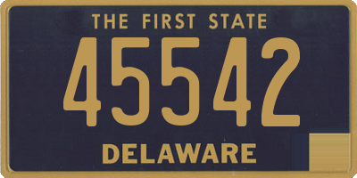 DE license plate 45542