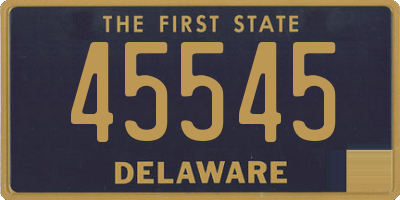DE license plate 45545