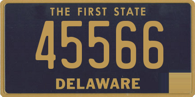 DE license plate 45566