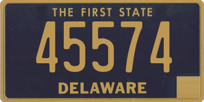 DE license plate 45574