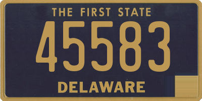 DE license plate 45583