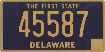 DE license plate 45587