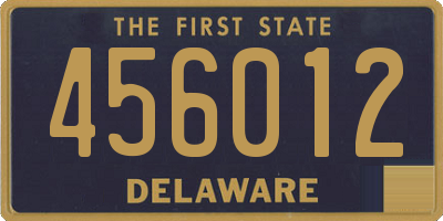 DE license plate 456012